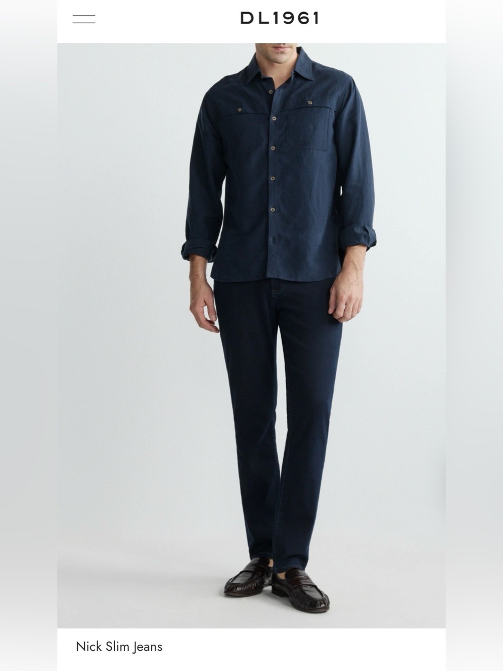 DL1961 Nick slim Classic Navy Straight Jeans
